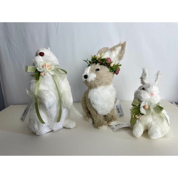 NWT Adorable Bunny Trio Decor #014 - Picture 1 of 8